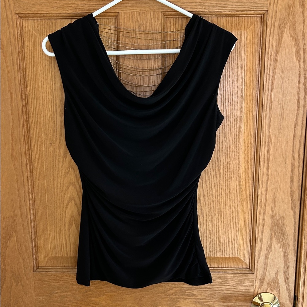 by & by Elegant Black Sleeveless Blouse